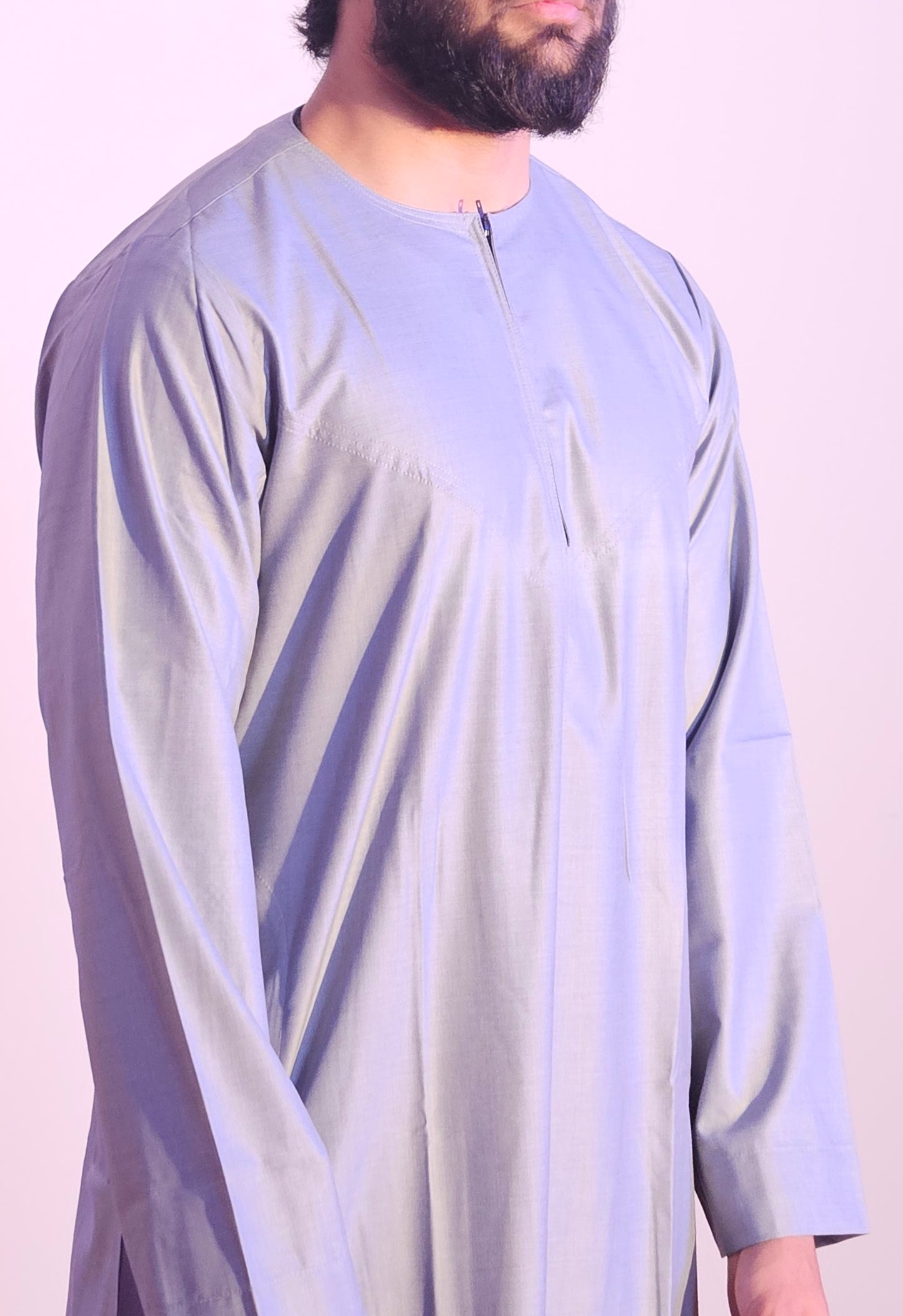 Light Grey Thobe – Modern, Modest, and Breathable
