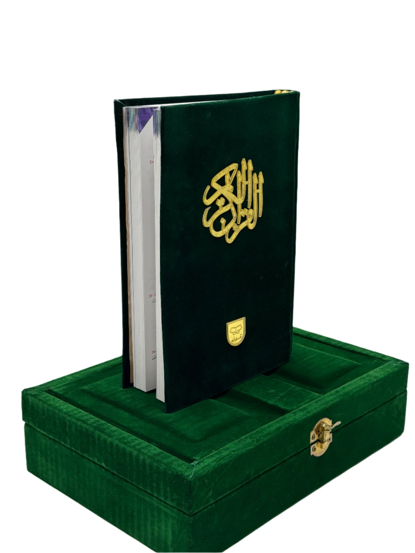 Velvet Quran with Gold Calligraphy & Matching Box