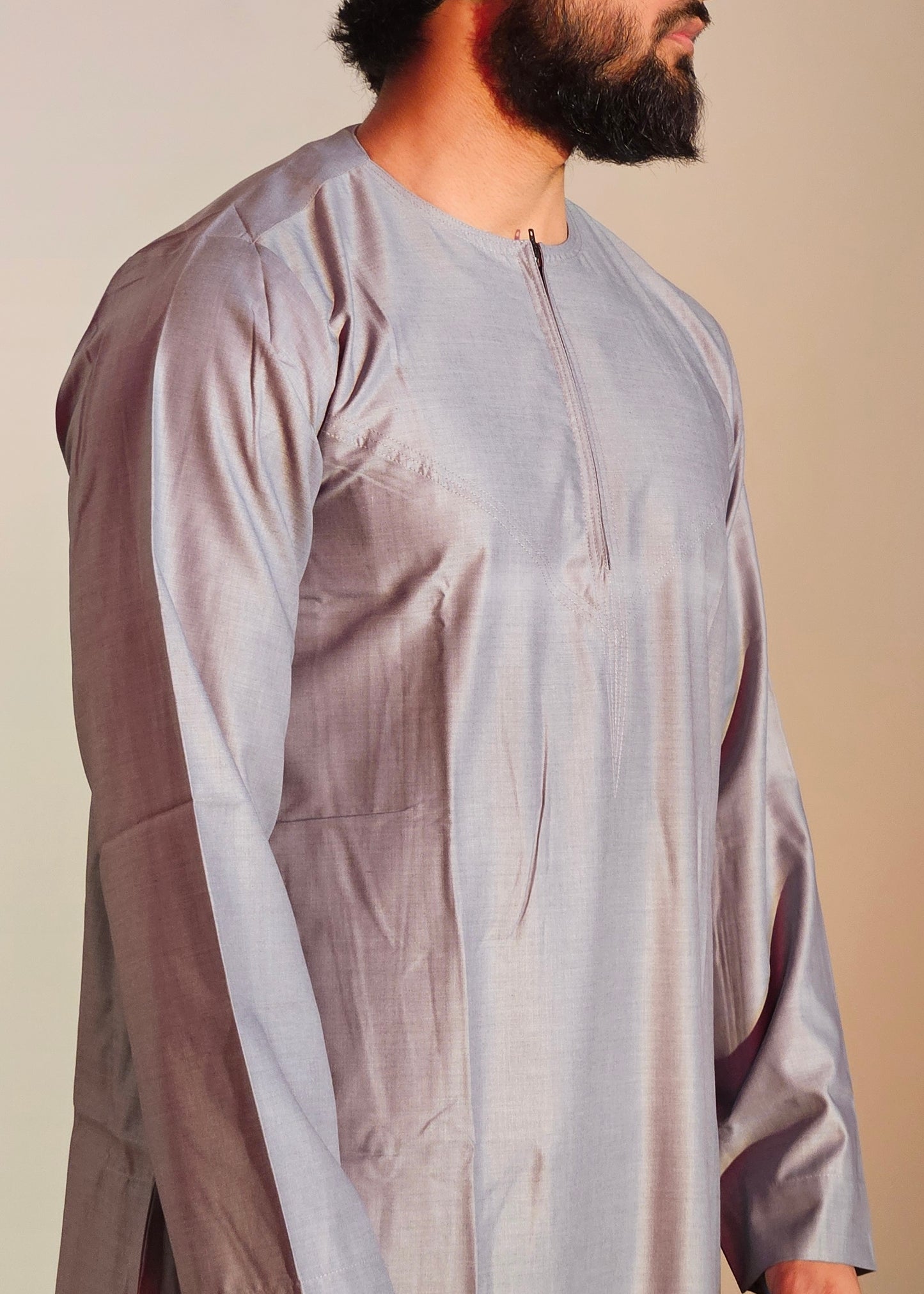 Light Grey Thobe – Modern, Modest, and Breathable