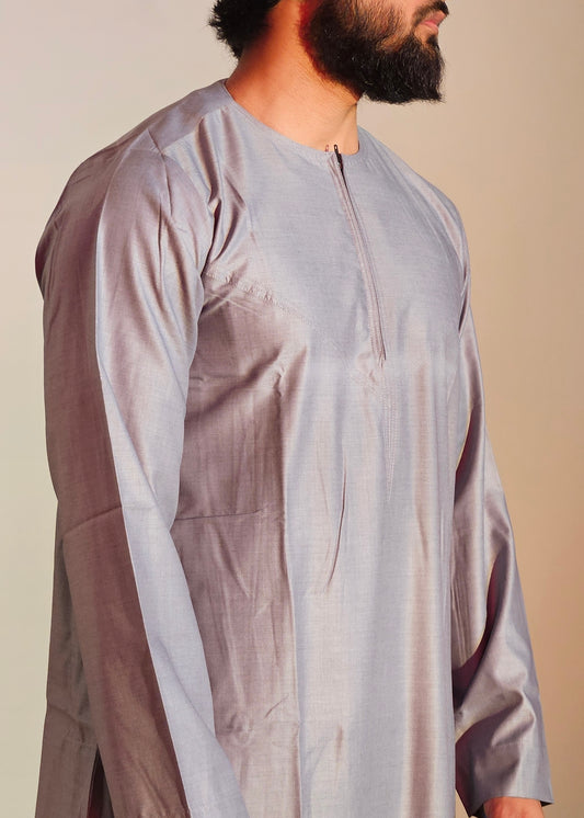 Light Grey Thobe – Modern, Modest, and Breathable
