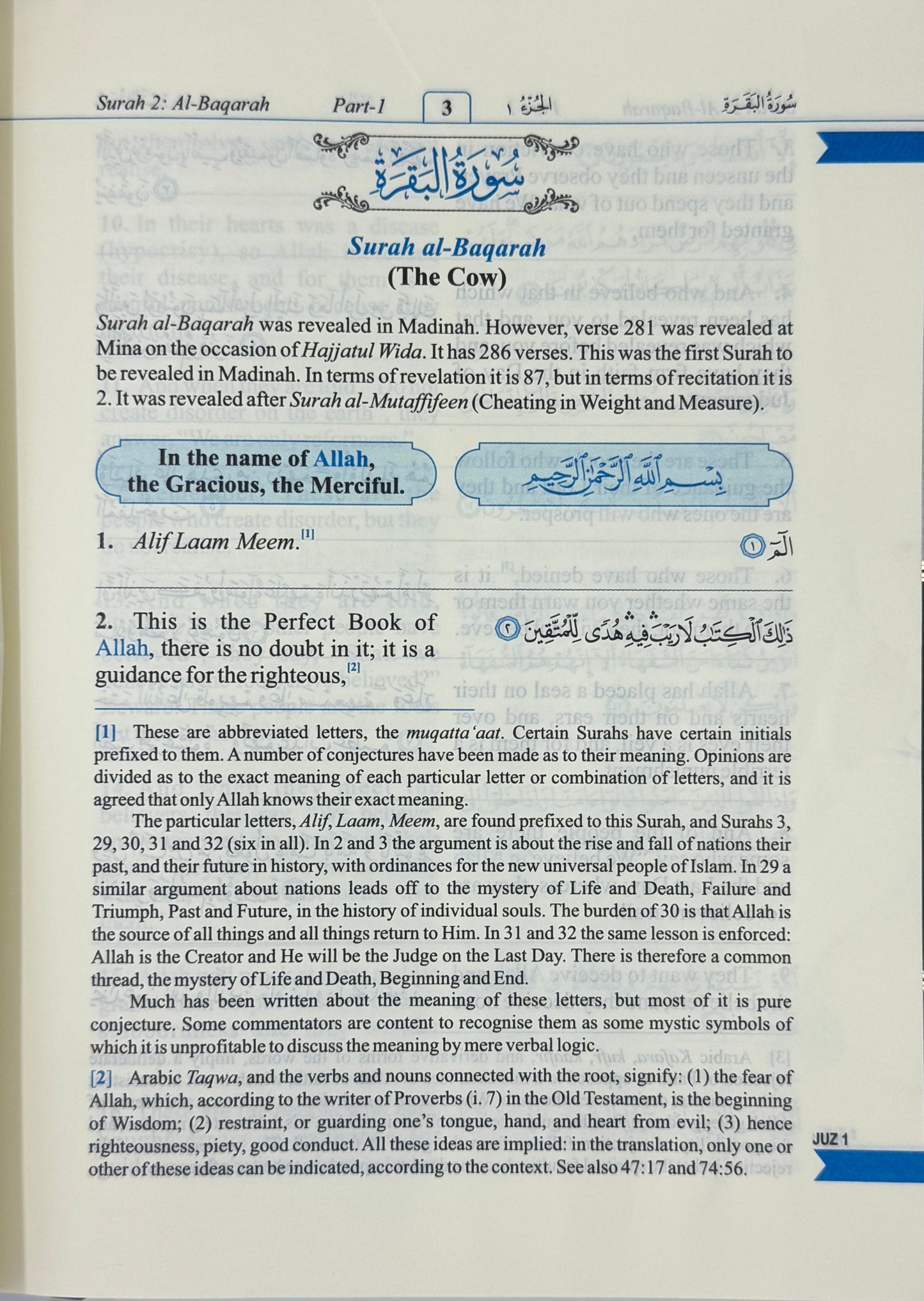 The Noble Qur'an: Arabic English with Selected Explanatory Notes and Thematic Index