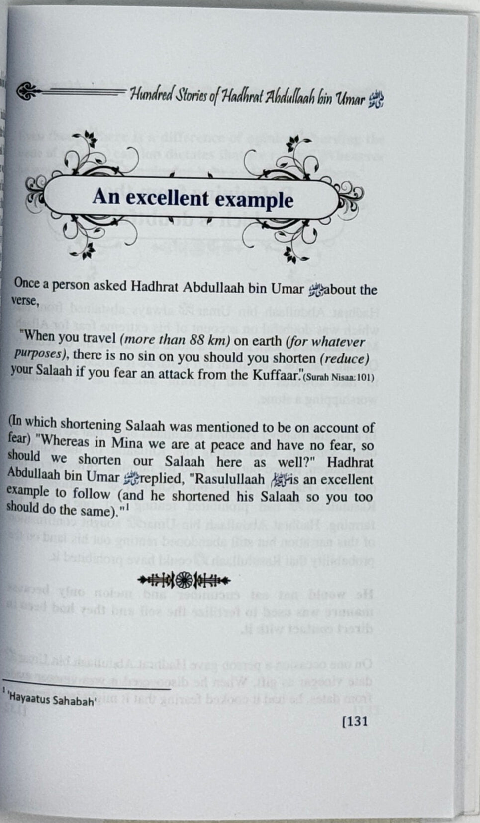 Hundred Stories of Hadhrat Abdullaah bin Umar (R.A.)