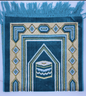 Kids' Teal & Beige Islamic Prayer Mat – Geometric Design Sajjadah
