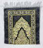 Kids' Gray & Silver Islamic Prayer Mat – Child-Sized Janamaz
