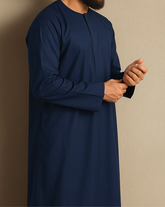 Navy Blue Omani Thobe